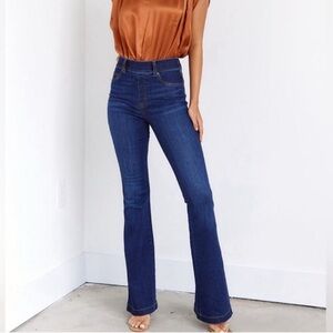 SPANX High Rise Flare Dark Blue Women's Jeans - Small